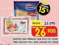 Promo Harga SEAFOOD KING Premium Crab Stick, Seafood Tofu, Mini Chikuwa  - Superindo