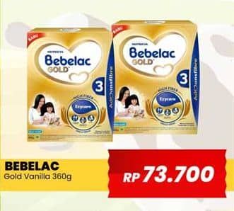 Promo Harga Bebelac 3 Gold Susu Pertumbuhan Vanilla 360 gr - Yogya
