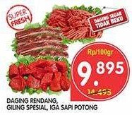 Promo Harga Daging Rendang / Giling Spesial / Iga Sapi Potong 100g  - Superindo