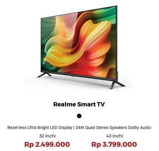 Promo Harga REALME Smart TV LED 32 Inch  - Erafone