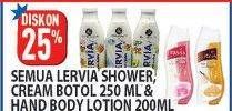 Promo Harga LERVIA Shower Cream 250ml/Hand Body Lotion 200ml  - Hypermart