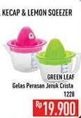 Promo Harga GREEN LEAF Gelas Perasan Jeruk Crista Pink, Hijau 500 ml - Hypermart