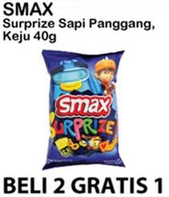Promo Harga SMAX Snack Ring Keju, Sapi Panggang 40 gr - Alfamart