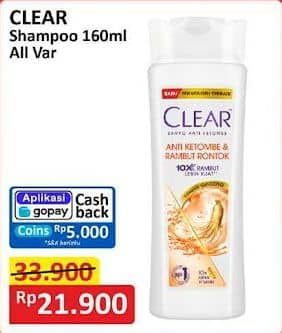 Promo Harga Clear Shampoo All Variants 160 ml - Alfamart