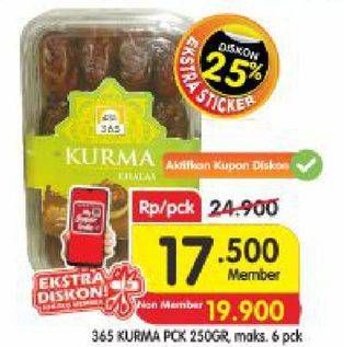 Promo Harga 365 Kurma 250 gr - Superindo