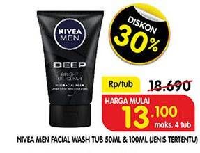 Promo Harga NIVEA MEN Facial Foam 100 ml - Superindo