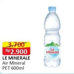 Promo Harga LE MINERALE Air Mineral 600 ml - Alfamart