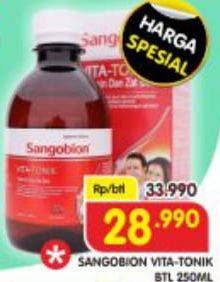 Promo Harga SANGOBION Vita-Tonik Cranbery 250 ml - Superindo