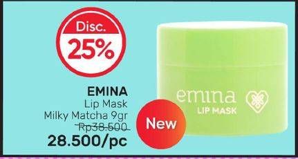 Promo Harga Emina Lip Mask Milky Matcha 9 gr - Guardian