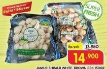 Promo Harga Jamur Shimeji Cokelat, White 150 gr - Superindo