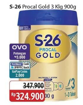 Promo Harga S26 Procal Gold Susu Pertumbuhan Vanilla 900 gr - Alfamidi