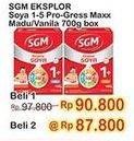 Promo Harga SGM Eksplor Soya 1-5 Susu Pertumbuhan Madu, Vanila 700 gr - Indomaret