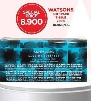 Promo Harga Watsons Satin Soft Tissues 250 pcs - Watsons