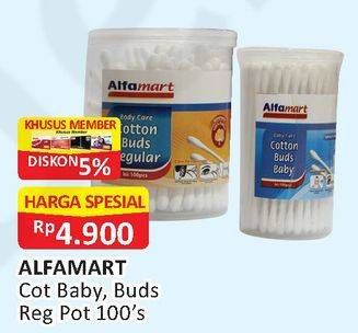 Promo Harga ALFAMART Cotton Bud Reguler, Baby 100 pcs - Alfamart