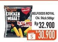 Promo Harga BELFOODS Royal Nugget Chicken Nugget Stick 500 gr - Hypermart