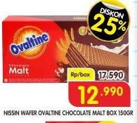 Promo Harga Nissin Wafer Ovaltine Chocolate Malt 150 gr - Superindo