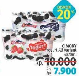Promo Harga CIMORY Yogurt Drink All Variants per 4 botol 70 ml - LotteMart