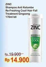 Promo Harga ZINC Shampoo Refreshing Cool, Hair Fall 170 ml - Indomaret