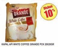 Promo Harga Kapal Api Grande White Coffee per 20 sachet 20 gr - Superindo