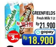 Promo Harga GREENFIELDS Fresh Milk 1000 ml - Hypermart