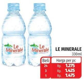 Promo Harga LE MINERALE Air Mineral 330 ml - Lotte Grosir