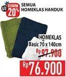 Promo Harga HOMEKLAS Handuk Mandi Basic, 70x140cm  - Hypermart