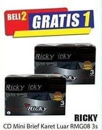 Promo Harga GT MAN Ricky Brief Mini RMG 08 3 pcs - Hari Hari