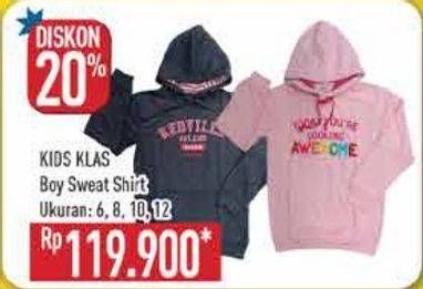 Promo Harga KIDS KLAS Boy Sweat Shirt 6, 8, 10, 12  - Hypermart