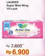 Promo Harga LAURIER Active Day Super Maxi Wing 10 pcs - Indomaret