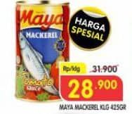 Promo Harga Maya Mackerel Tomat / Tomato, Cabe / Chilli 425 gr - Superindo