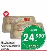 Promo Harga Telur Ayam Kampung Merah 6 pcs - Superindo
