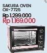 Promo Harga OXONE OX-7725 | Sakura Oven Eco 25 L All Variants  - Courts