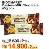 Promo Harga INDOMARET Cashew Milk Chocolate 45 gr - Indomaret