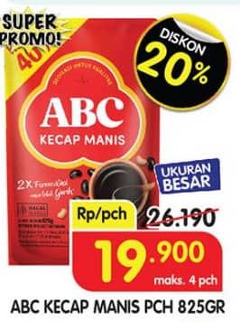 Promo Harga ABC Kecap Manis 825 ml - Superindo