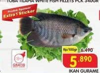 Promo Harga Ikan Gurame per 100 gr - Superindo