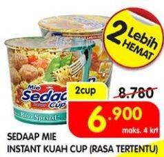 Promo Harga SEDAAP Mie Cup per 2 pcs - Superindo