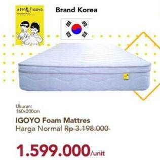 Promo Harga IGOYO Foam Mattress 160 X 200 Cm  - Carrefour