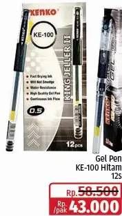 Promo Harga Kenko Gel Pen KE-100 12 pcs - Lotte Grosir