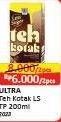 Promo Harga Ultra Teh Kotak Less Sugar 200 ml - Alfamart