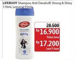 Promo Harga Lifebuoy Shampoo Refresh Cool, Strong Shiny, Anti Dandruff 155 ml - Alfamidi