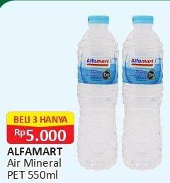 Promo Harga ALFAMART Air Mineral per 3 pet 550 ml - Alfamart