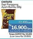 Promo Harga CHITATO Snack Potato Chips Sapi Panggang, Ayam Bumbu per 2 pcs 68 gr - Alfamidi