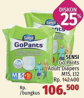Promo Harga Sensi GoPants Adult Diapers M15, L12  - Lotte Grosir