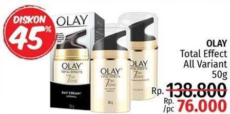 Promo Harga OLAY Total Effects 7 in 1 Anti Ageing Day Cream All Variants 50 gr - LotteMart