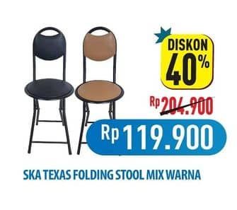 Promo Harga SKA Texas Folding Stool Mix Warna  - Hypermart