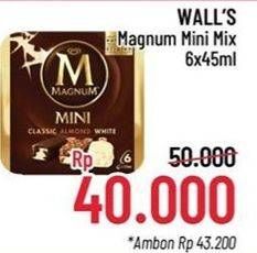 Promo Harga WALLS Magnum Mini per 6 pcs 45 ml - Alfamidi