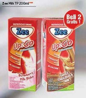 Promo Harga ZEE Up & Go UHT per 2 box 200 ml - Carrefour