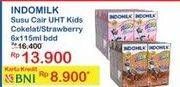 Promo Harga INDOMILK Susu UHT Kids Stroberi, Cokelat 115 ml - Indomaret