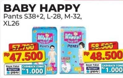 Promo Harga Baby Happy Body Fit Pants XL26 26 pcs - Alfamart