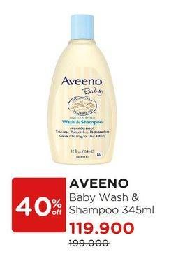Promo Harga AVEENO Baby Wash & Shampoo 345 ml - Watsons